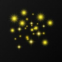 Gold backdrop with stars and dust sparkles vector