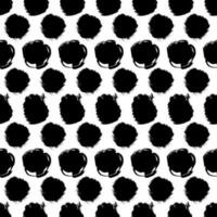 Seamless pattern with black sketch hand drawn pencil scribble circles shape on white background. Abstract grunge texture. Vector illustration