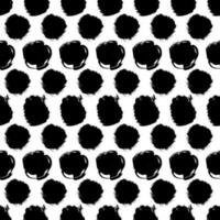 Seamless pattern with black sketch hand drawn pencil scribble circles shape on white background. Abstract grunge texture. Vector illustration