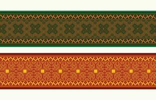 borde de banner de henna con borde colorido vector