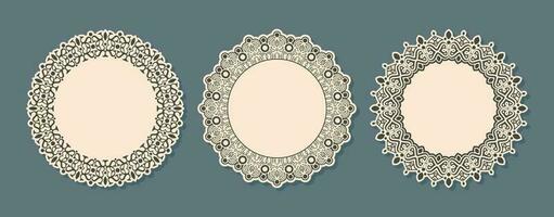 Vector isolated vintage label design with circle frame