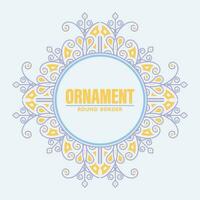 Modern round border frame design vector
