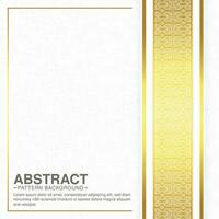 luxury white and gold ornament pattern background vector
