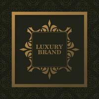 Luxury calligraphy square ornament frame line vector