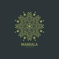 plantilla de diseño de fondo plano mandala vector