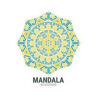 plantilla de diseño de fondo plano mandala vector