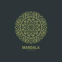 Mandala flat background design template vector