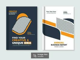 Business Book Cover Design Template in A4. Easy to adapt to Brochure, Annual Report, Magazine, Poster, Corporate Presentation, Portfolio vector