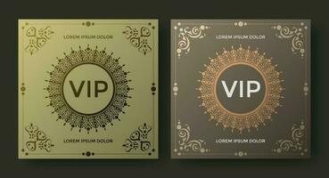 luxury vip card design template vector