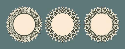 Vector isolated vintage label design with circle frame