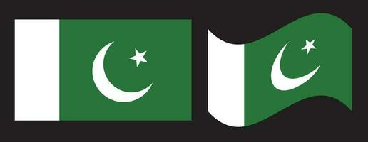 Pakistan national flag vector design. Pakistan flat flag design.