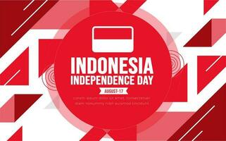 17 agosto Indonesia independencia día antecedentes modelo. fiesta concepto. fondo, bandera, cartel, tarjeta, y póster diseño modelo con texto inscripción y estándar color. vector ilustración.