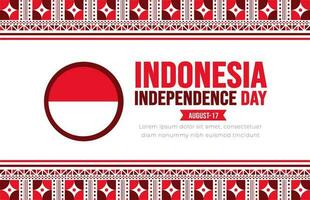 17 August Indonesia Independence Day background template. Holiday concept. background, banner, placard, card, and poster design template with text inscription and standard color. vector illustration.