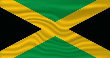 Jamaica bandera ola vector diseño colocar. Jamaica bandera diseño con ondulación.