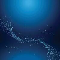 Abstract gradient wave of particles. Big data. Digital background. Futuristic vector illustration.