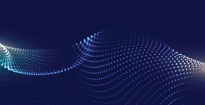 Abstract gradient wave of particles. Big data. Digital background. Futuristic vector illustration.