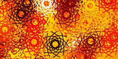 Light Red, Yellow vector pattern with abstract shapes.