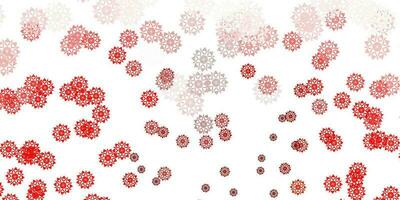 Light red vector template with ice snowflakes.