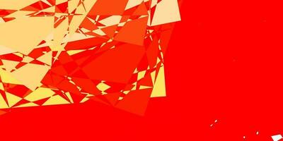 Light Red, Yellow vector pattern with polygonal shapes.