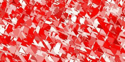 Light red, yellow vector background with triangles.