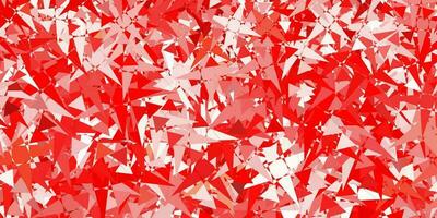 Light Red, Yellow vector background with polygonal forms.