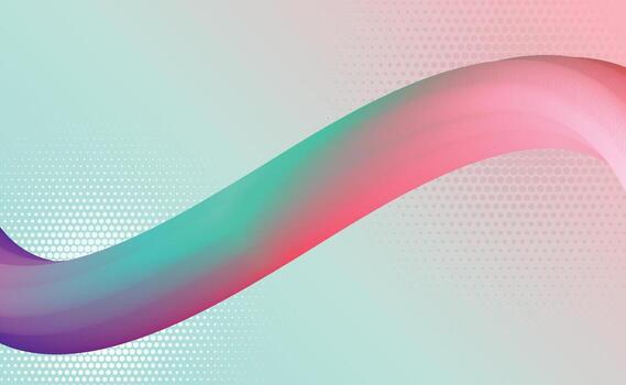 3D colorful twisted circle. Liquid geometric shapes. Abstract vector design element