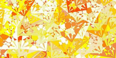 Light Yellow vector backdrop with triangles, lines.