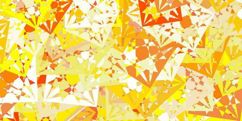 Light Yellow vector backdrop with triangles, lines.
