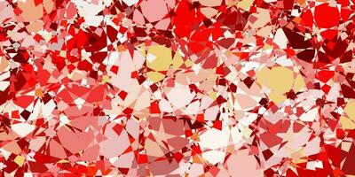 Light Red, Yellow vector texture with random triangles.