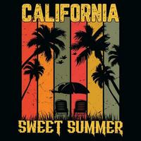 California sweet summer vector