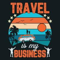 Travel is my business t-shirt vector