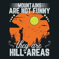 Mountains are not funny they are hill-areas vector