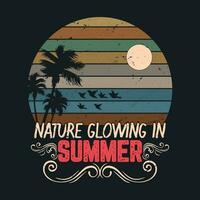 Nature glowing in summer vector