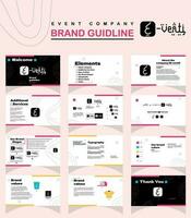 event management company guideline design template vector