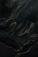 black marble texture background. black marble floor and wall tile. natural granite stone. ai generated photo