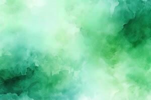 green abstract watercolor background. photo