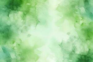 green abstract watercolor background. ai generated photo