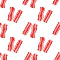 bacon slices fresh breakfast background textile pattern vector