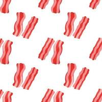 bacon slices fresh breakfast background textile pattern vector