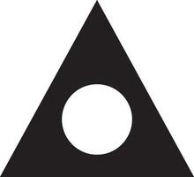 triángulo forma flecha negro contorno icono diseño gráfico simular elemento en png archivo transparente vector ilustración