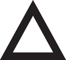 triangle shape arrow  black outline icon  design graphic symble element on png file transparent vector illustration