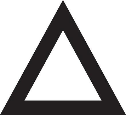 triangle shape arrow  black outline icon  design graphic symble element on png file transparent vector illustration