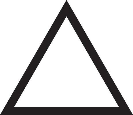 triangle shape arrow  black outline icon  design graphic symble element on png file transparent vector illustration