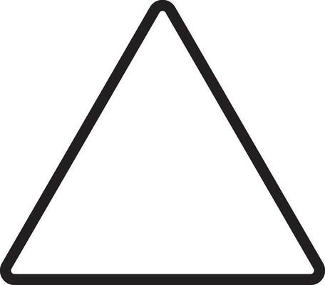 triangle shape arrow  black outline icon  design graphic symble element on png file transparent vector illustration