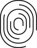 macro of fingerprint icon vector illustration. Thumb sign of symbol fingermark black lines