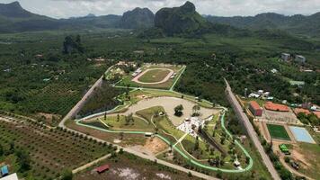4K Aerial Footage of Landscape and Limestone Mountains, Ao Nang, Krabi video