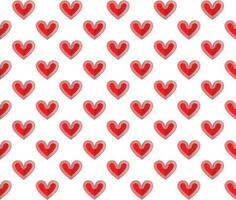 Seamless background with red hearts. vector