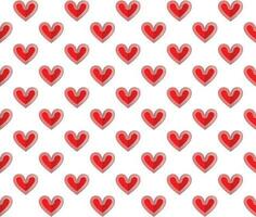 Seamless background with red hearts. vector