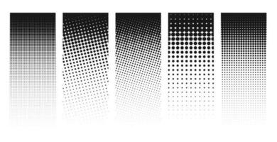 Vector Black Halftone Dots Background Collection for your Design .