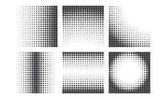 Vector Black Halftone Dots Background Collection for your Design .